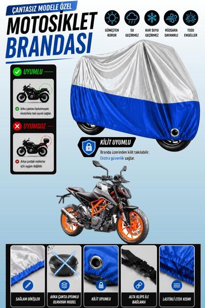 Cemku Twin غطاء محرك متوافق مع KTM 390 Duke باللون الرمادي من الأعلى والأزرق ...