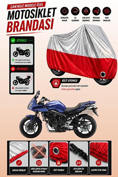 Cemku Twin غطاء محرك ياماها FZ6 Fazer باللون الرمادي من الأعلى والأحمر من الأ...