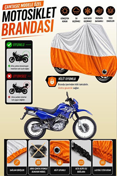 Cemku Twin غطاء محرك متوافق مع ياماها XT 600 E باللون الرمادي من الأعلى والبر...