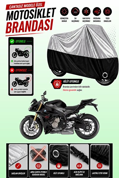 Cemku Twin Top Gray - Bottom Black Bmw S 1000 R Compatible Engine Cover, Rear...