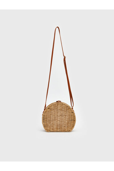 LC Waikiki Women's Straw Shoulder Bag with Shoulder Strap