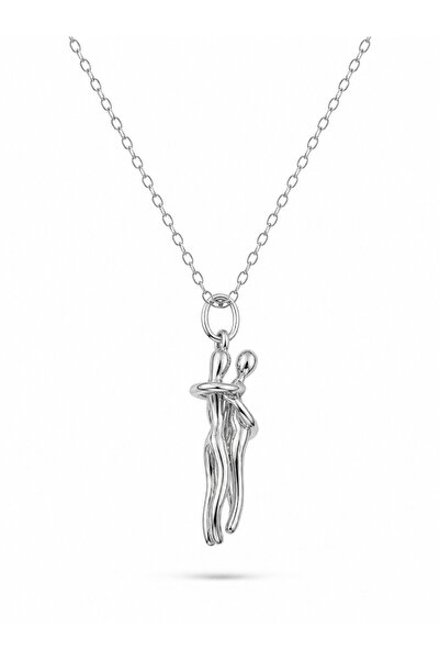 serelya 316L Steel Silver Color Chain Hugging Model Women's Necklace