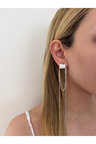 Silver Mugi Swing Design Earrings
