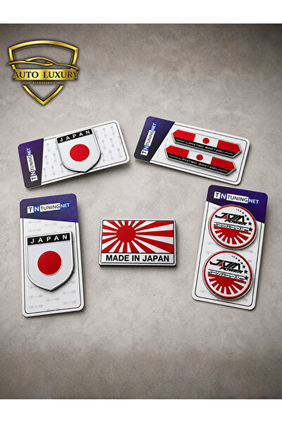 AUTO LUXURY JDM Japan 3D Arma Emblem Seti TN PRO Birinci Sınıf Kabartmalı Yap...