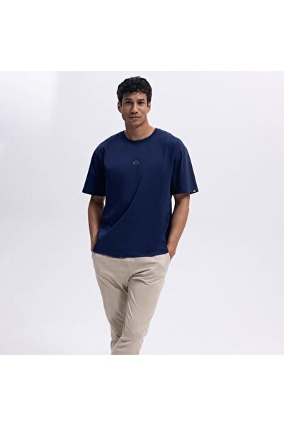 Ellesse Tricou supradimensionat din bumbac pentru bărbați, albastru bleumarin...