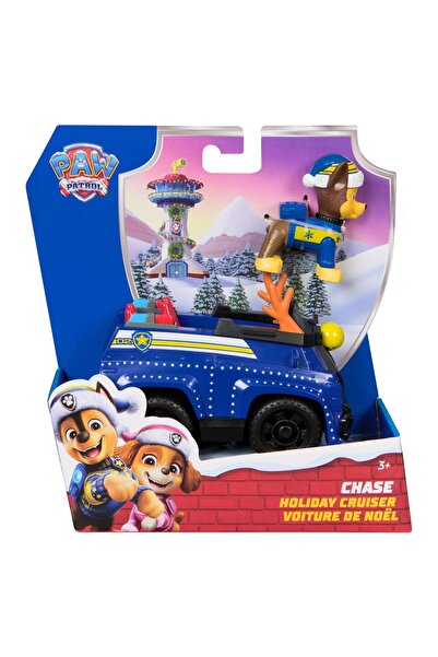 PATRULA CATELUSILOR VEHICUL SI FIGURINA CHASE CU ACCESORII DE CRACIUN