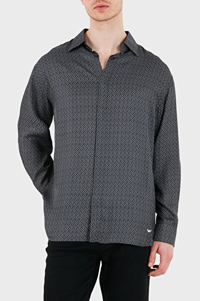 Emporio Armani Desenli Relaxed Fit Uzun Kollu Gömlek Erkek GÖMLEK EM005762 AF...
