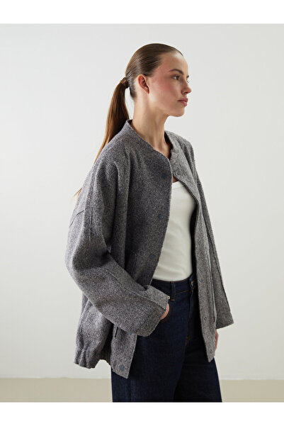 LC Waikiki Funnel Neck Oversize Women's Cachet Overcoat