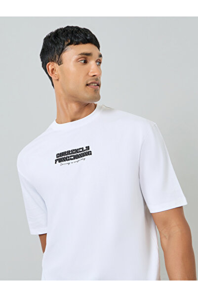 Styli Men Cotton Crew Neck Relaxed Fit T-Shirt
