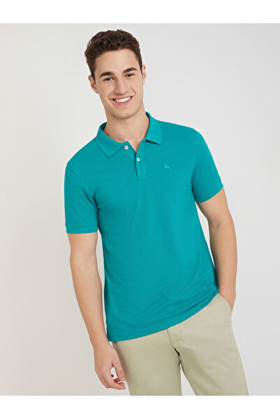 Parx Men Green Regular Fit Solid Polo T-Shirt