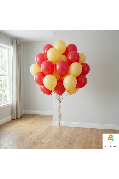 baloss fer Yellow Red Balloon Set 20 Pieces Birthday Party Decoration Stylish...