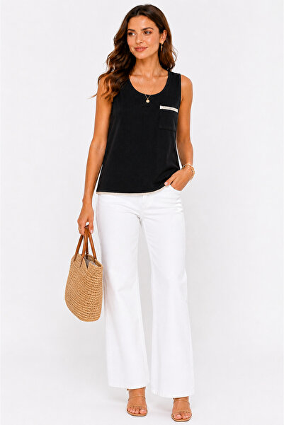 İna Cotton Şile Bezi Japone Sleeveless Crew Neck Summer Undershirt