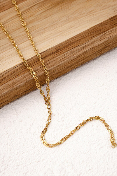 ByFlorya Jewelry Steel Singapore Y Necklace Chain Low-Cut Necklace 2mm Elegan...