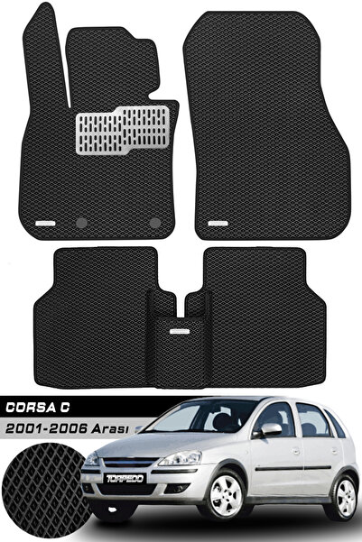 TORPEDO Opel Corsa C 2001 - 2006 Arası Uyumlu Hücreli Premium Eva Paspas Seti...