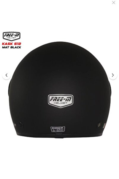 Free-M 612 AÇIK (YARIM) -612 MATT BLACK- MOTOSİKLET KASKI