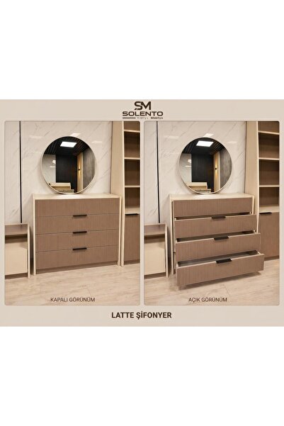 SOLENTO MOBİLYA LATTE ŞİFONYER