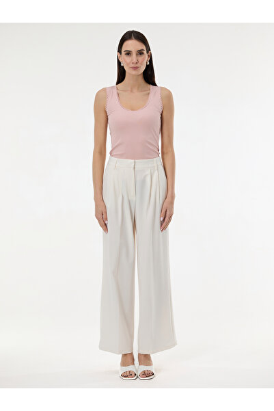 ORSAY Cream women's wide leg trousers