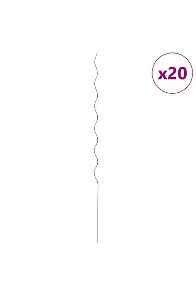 vidaxl Spirale pentru suport plante, 20 buc., 170 cm, otel galvanizat