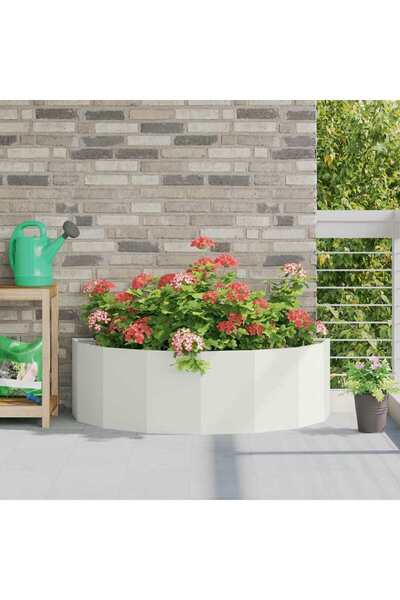 vidaxl Jardiniera Alb 120 x 60 x 35 cm Otel
