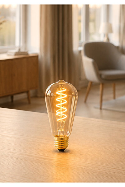 HOMİNG Rustik Tarz Amber Renk Ampul Led 2200K 470 Lümen