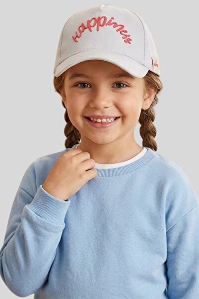ww waka waka kids store قبعة مطرزة بتصميم "السعادة" للفتيات