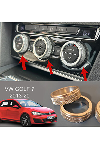 GCP German Car Parts Golf 7 Krom Buton Halkası - Golf 7 Gümüş Klima Tuş Çerçeve