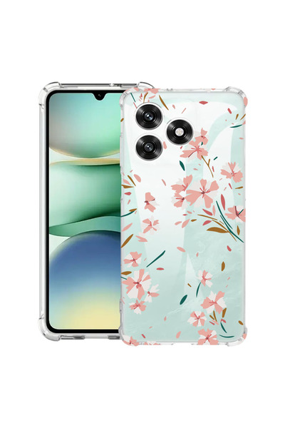 bestcase Husă Antișoc pentru Xiaomi Redmi 13, Florală - Roz Pastel, 1828625 A...