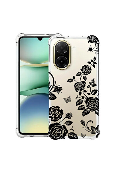 bestcase Αντικραδασμική Θήκη για Xiaomi Redmi A5 (173mm), Φλοράλ - Μαύρο Τρια...