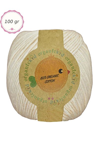 OrganicKid Organik Pamuk Amigurumi Punch 100 gr El Örgü İpi 410 Naturel