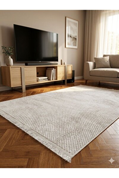 by ballı biocotton Kaymaz Dot Taban Elegance Salon Halısı