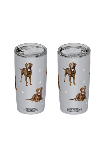 E&S Pets كوب سيرينجيتي مطبوع عليه شكل مختبر شوكولاتة، معزول بجدار مزدوج مفرغ ...