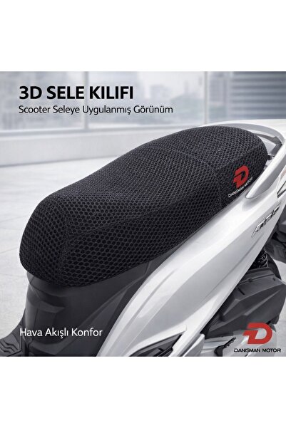 3D Motosiklet Sele Kılıfı – Nefes Alan File Yapı, Hava Akışlı, Kedi Tırmalamasına Dayanıklı Sele Koruyucu
