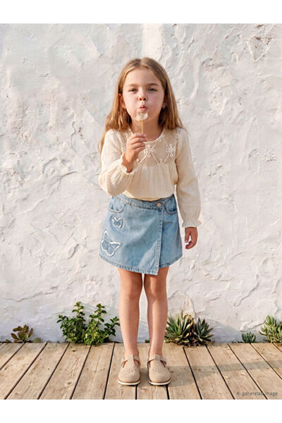 LC Waikiki I Embroidered Girls' Jean Shorts Skirt from Freezen Store