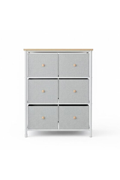 sharpdo 6 Drawer Storage Dresser, Fabric Storage Tower with Sturdy Steel Fram...