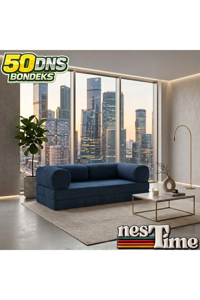 NESTİME 160×80 İKİ Kişilik Koltuk | Yatak Olabilen Tasarım | Çıkarılabilir ve...