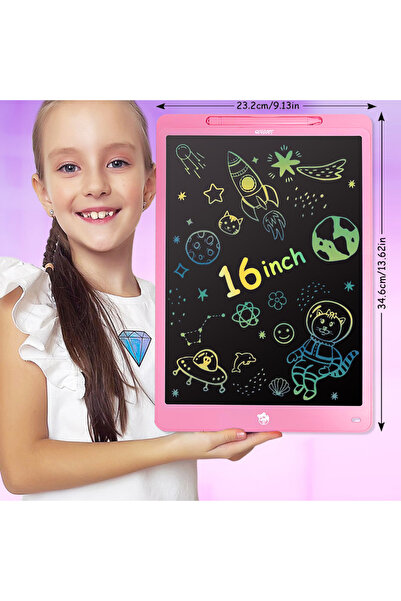 Choice9 160PANDA-PINK 8.5/10/12/16 Inch Cartoon LCD Writing Drawing Tablet, D...