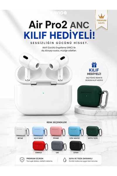 kawigo Air Pro 2 ANC Destekli Bluetooth Kulaklık Tüm Cihazlarla Uyumlu Blueto...