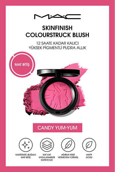 M.A.C Skinfinish Colourstruck Blush 12 Saate Kadar Kalıcı, Yüksek Pigmentli P...