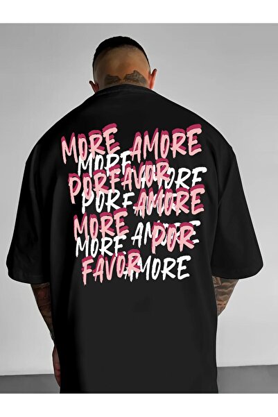 bolivia's Men's T-shirt with more Amore Por Favor Graffiti Letter Graphic Hea...