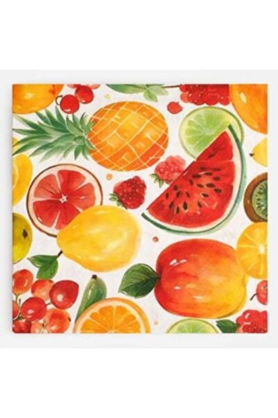 SHOPIENS Șervețele de masă cu 2 straturi, model cu fructe, 33 x 33 cm – 40 bu...