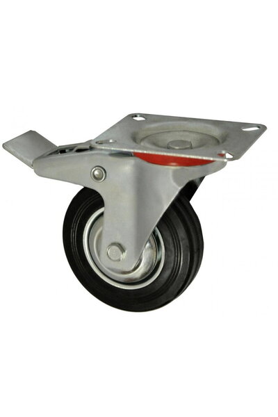Other 3" trolley wheel - metal base - bearing - 75/25-50 - brake