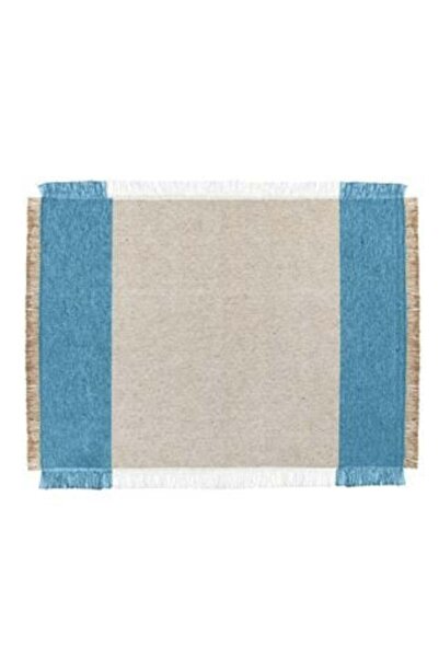 SHOPIENS Suport pentru farfurii din bumbac, bej turcoaz, 42 x 30 cm