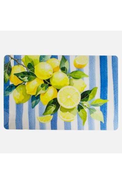 SHOPIENS Suport pentru farfurii cu model de lămâie 43.5 x 28.5 cm