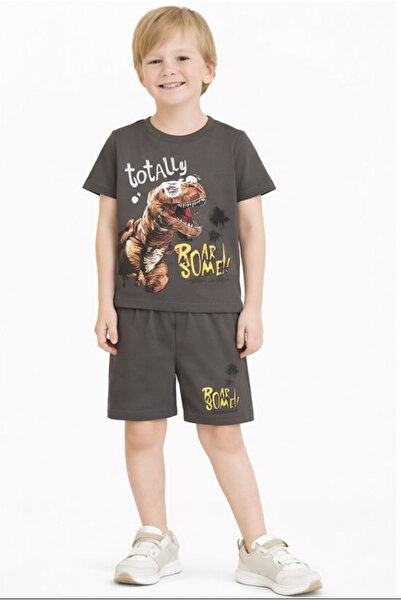 Name Baby Dečački letnji pidžama set sa šortskama na temu dinosaura NBK-7241