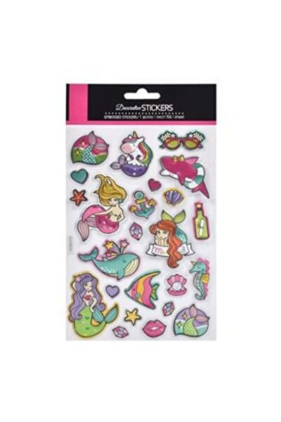 SHOPIENS Stickere Metalice Sirene Unicorni Animale Marine - 24 bucăți