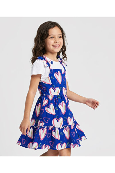 Pine kids Cotton Knit Half Flutter Sleeves Tiered Frock with Inner T-Shirt & ...
