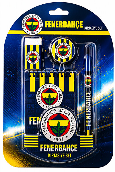 Fenerbahçe Lisanslı Kırtasiye Seti Taraftar Okul Seti Kalem Defter Silgi Hedi...