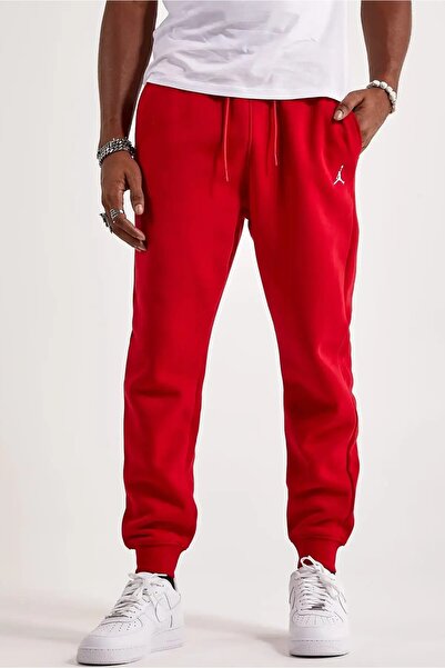 Nike Jordan Essentials Fleece Standart Fit Kesim Kırmızı Erkek Eşofman Altı