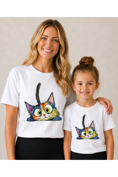 VODEXA Tricou supradimensionat pentru mamă și copil, combinație de tricouri, ...