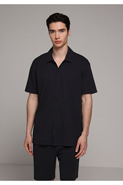 Colin's Regular Fit Polo Neck Plain Men's Navy Blue Short Sleeve T-Shirt